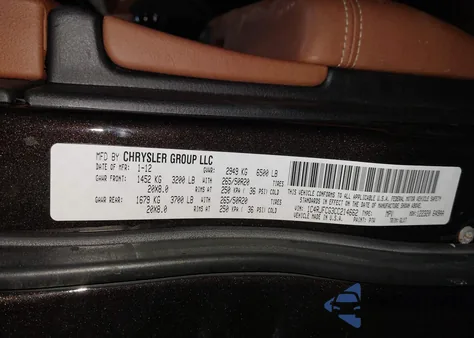 2012 Jeep Grand Cherokee Overland из США, поврежденный, VIN 1C4RJFCG3CC214662